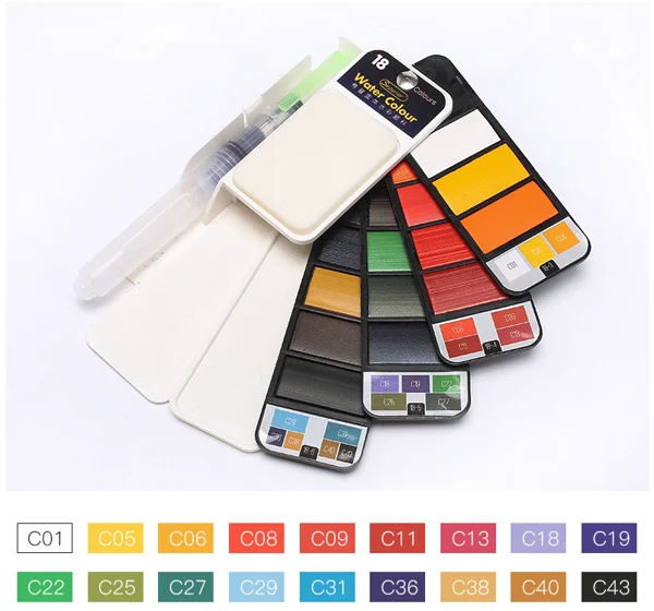 (🔥Last Day Promotion-SAVE 50% OFF)Portable Watercolor Kits--BUY 2 SETS GET 10% OFF & FREE SHIPPING