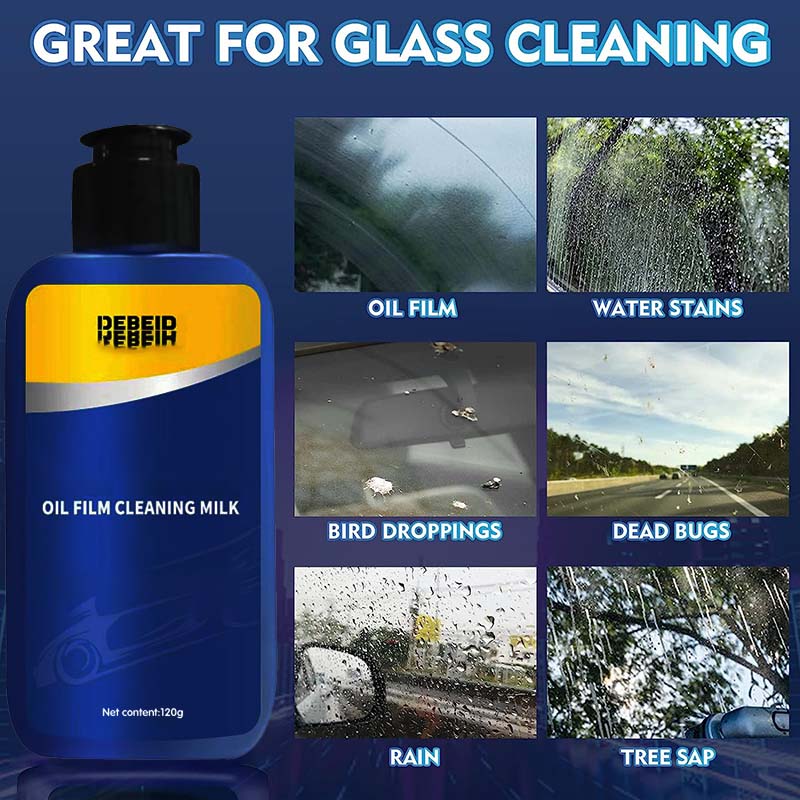 (🔥Last Day Promotion-SAVE 50% OFF)2023 New Upgrade Car Glass Oil Film Cleaner With Free Sponge ♻Safety and Long-term Protection♻ -BUY 2 GET 1 FREE!