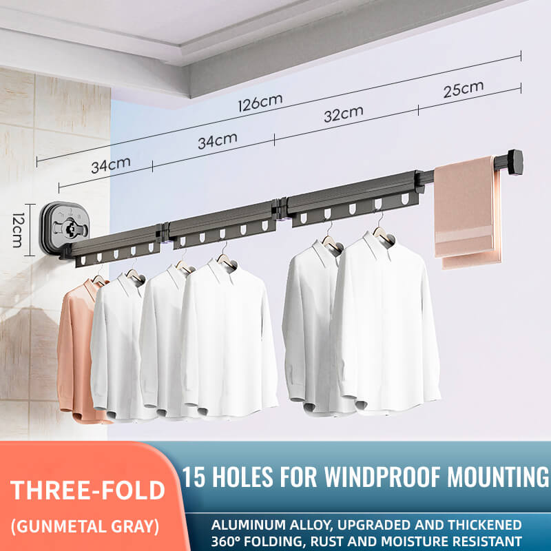 Extendable rack for drying clothes