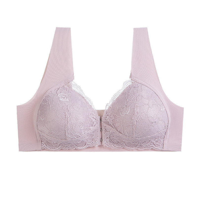 👍2024 Summer New Arrival- 50% OFF💥 Convenient Front Button Traceless Lace Bra--Buy 4 Free Shipping
