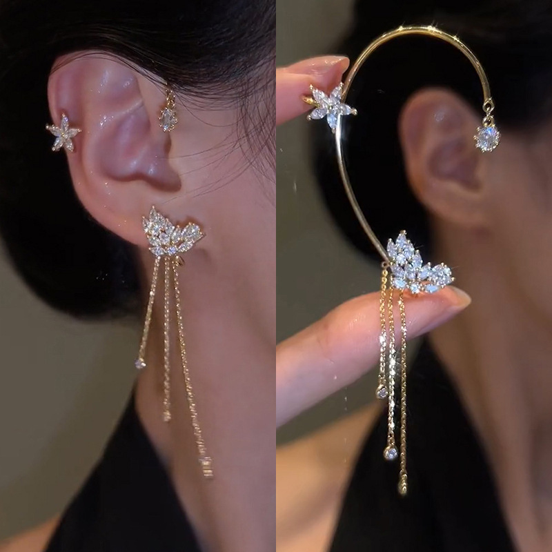 🔥Last Day 50% OFF🔥✨2023 New Release! Butterfly Tassel Style Zircon Earrings