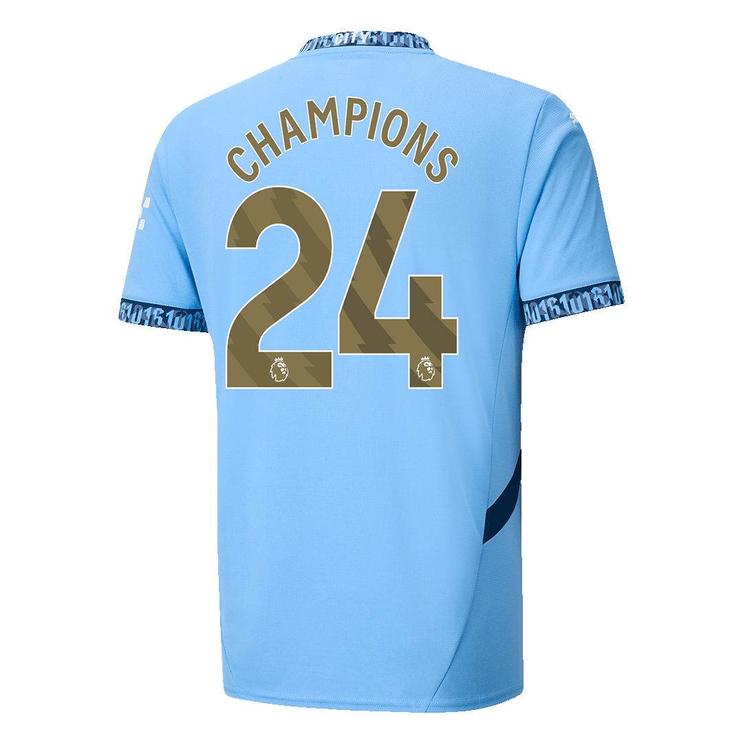 CHAMPIONS #24 Manchester City home football shirt 2024/25