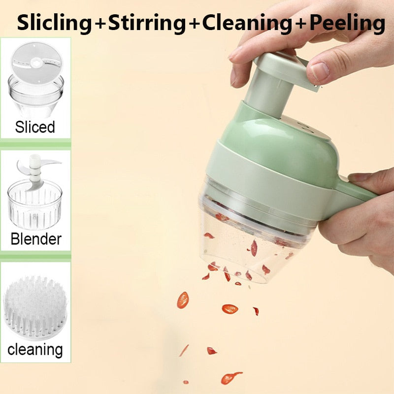 （Mother's Day Sale 50% Off）Electric Fruit and Vegetable Cutter, Shredder and Slicer（BUY 2 GET 10% OFF & FREE SHIPPING）