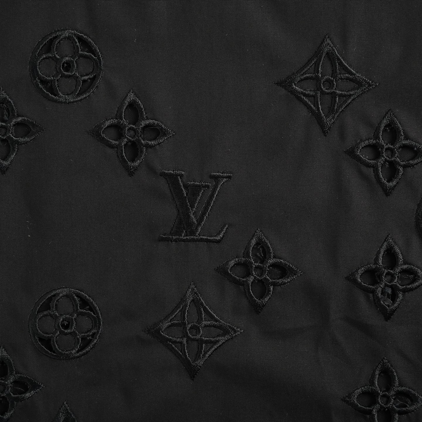 Louis Vuitton 25ss monogram hollow embroidery short-sleeved shirt