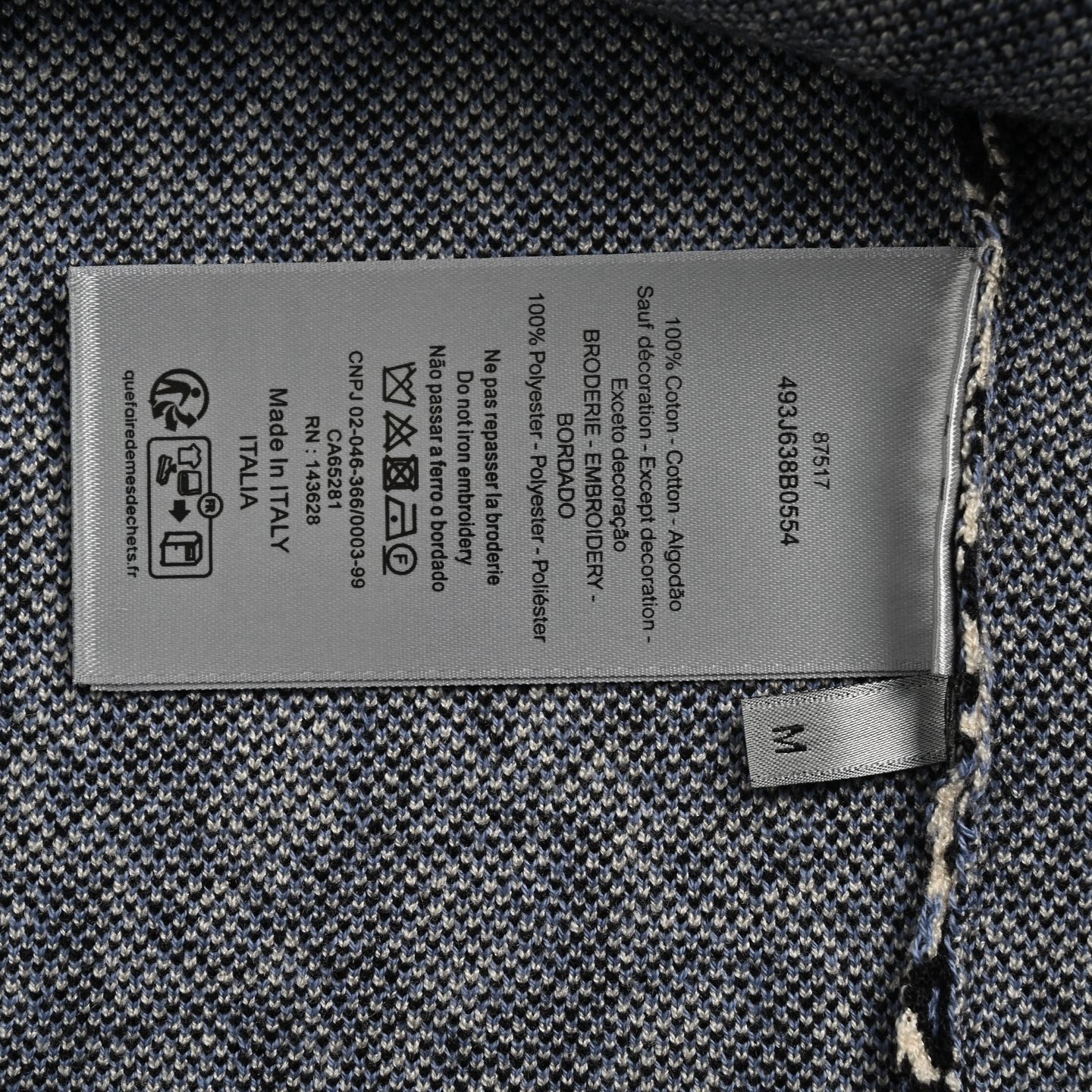 Dior classic monogram jacquard knitted Polo short sleeve