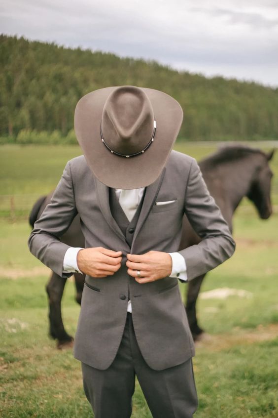 Men's Solid Color Western Casual Long Sleeve Jacket Blazer