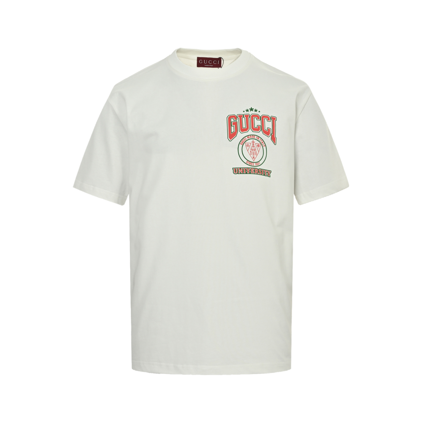 Gucci 25ss chest lettering badge print short sleeves