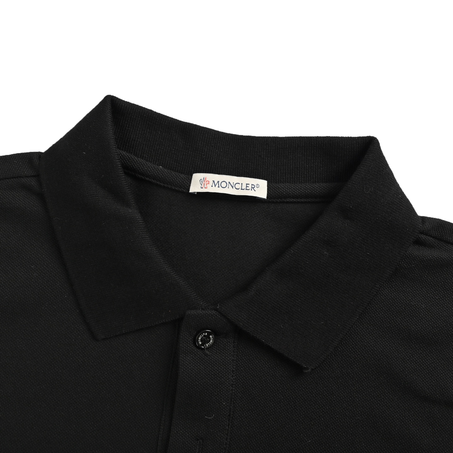 Moncler 25ss embroidered logo polo short sleeve
