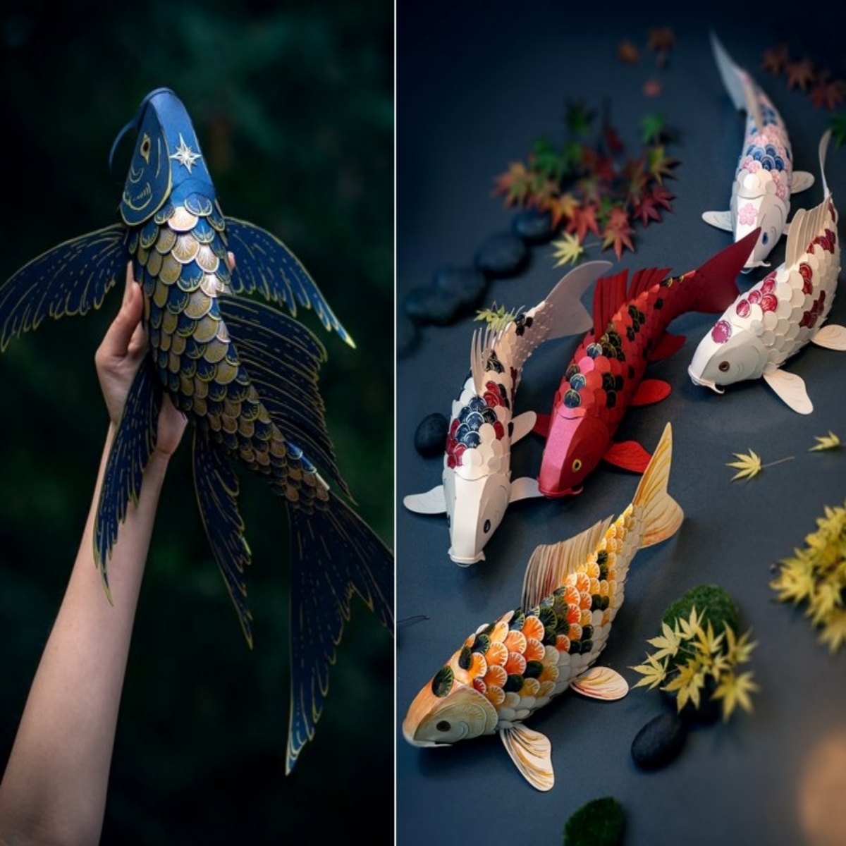 👍Last Day Promotion 60% OFF💥2024 New Paper Koi Lantern With RGB Led