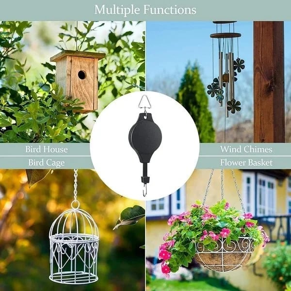 🔥Last Day Promotion - 50% OFF🔥🌳Plant Pulley Set For Garden Baskets Pots, Birds Feeder❤️❤️Buy 10 Get 5 Free && Plummet $20 👉Only $59.99