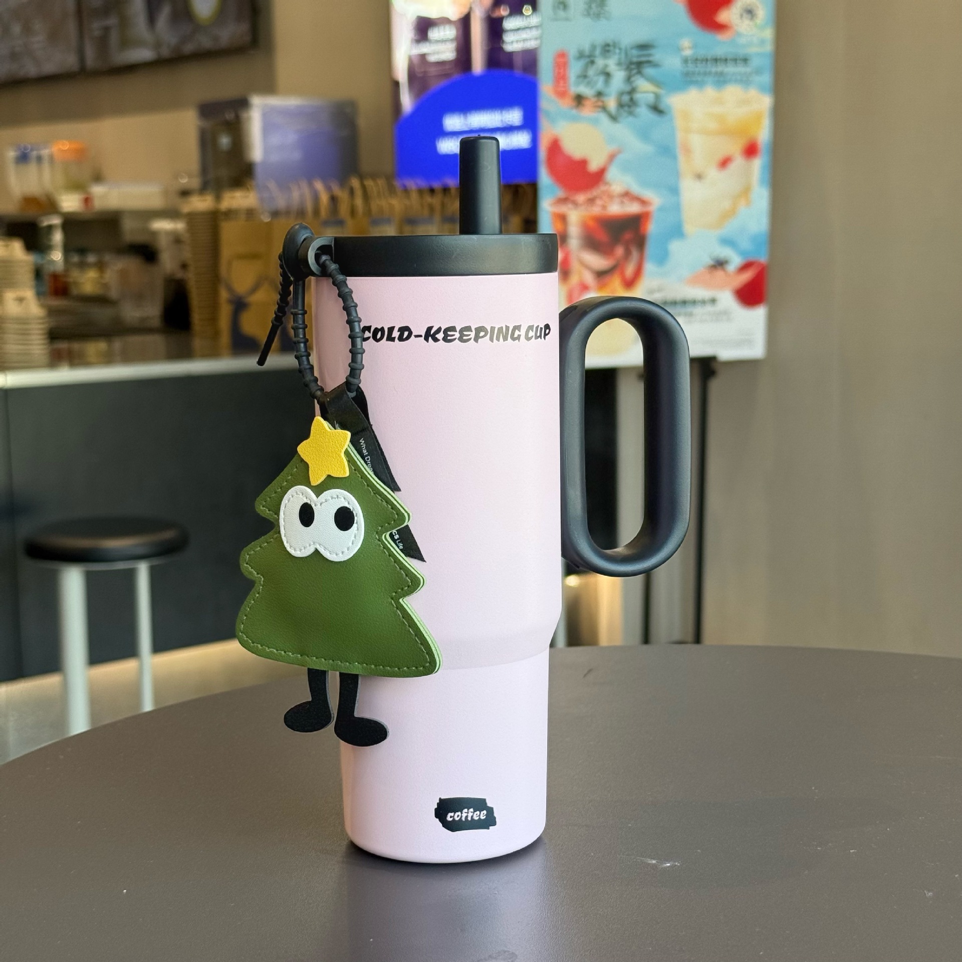 New large-capacity 316 stainless steel insulated cup, ice-cooling cup, new style for women, car-mounted stainless steel straw cup