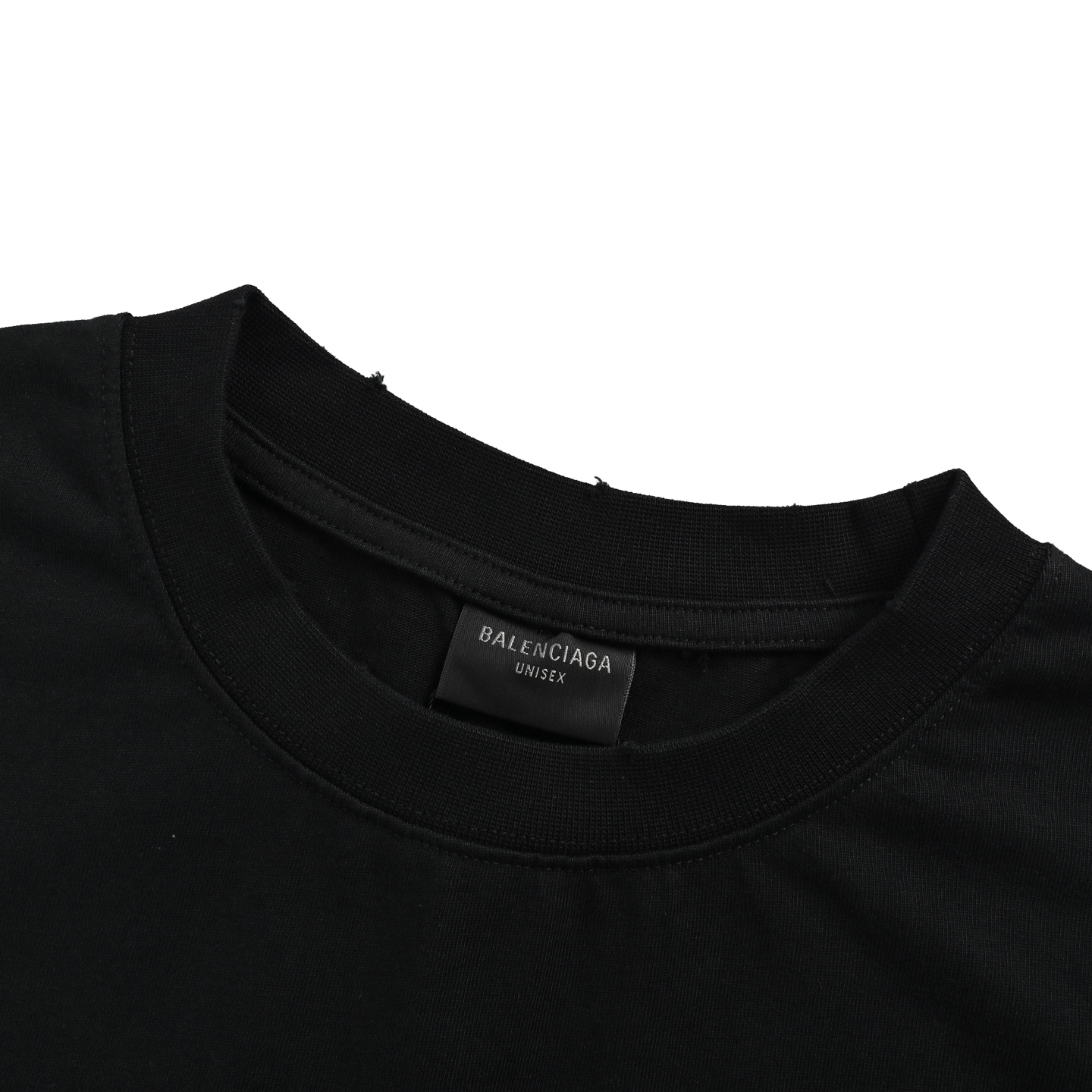 Balenciaga 25ss graffiti letter hem destroyed short sleeves