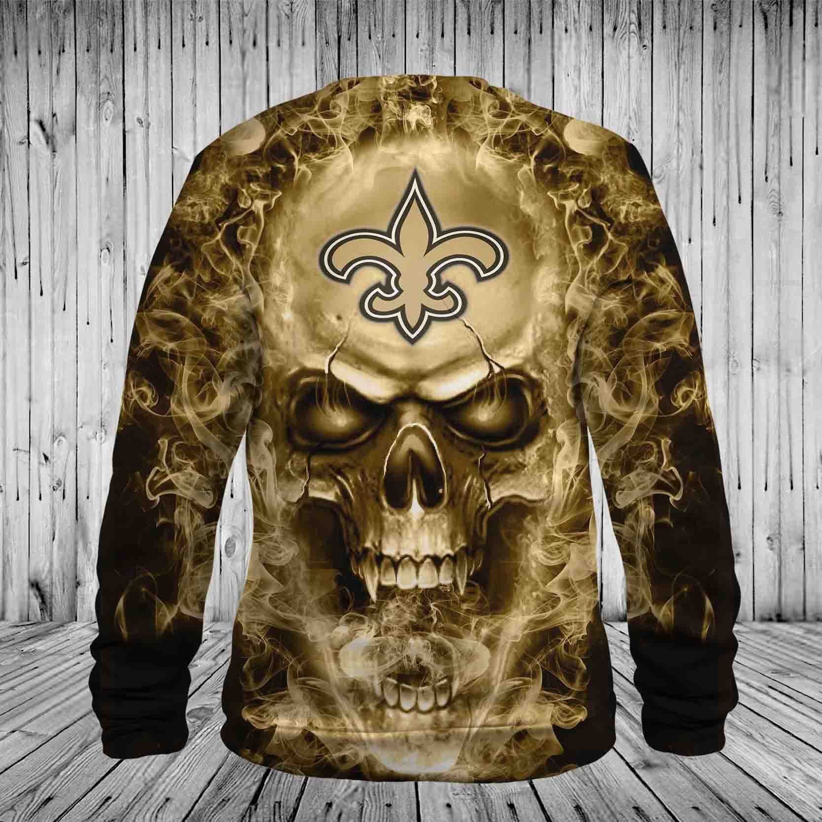 SAINTS HOODIE 3D SKULL 87