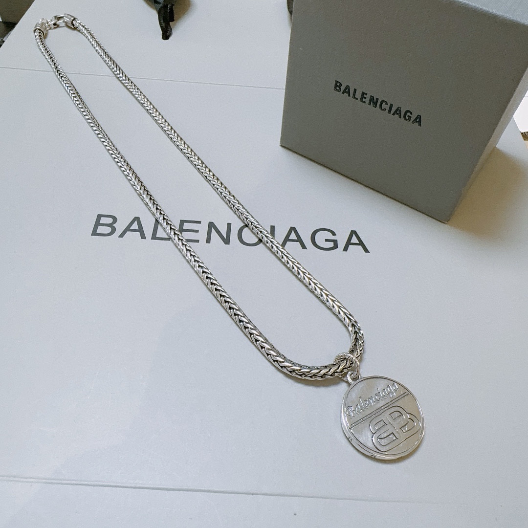 Balenciaga BB Round Braided Necklace