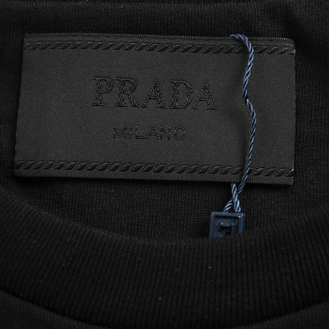 Prada 24ss triangle logo laminated short sleeves