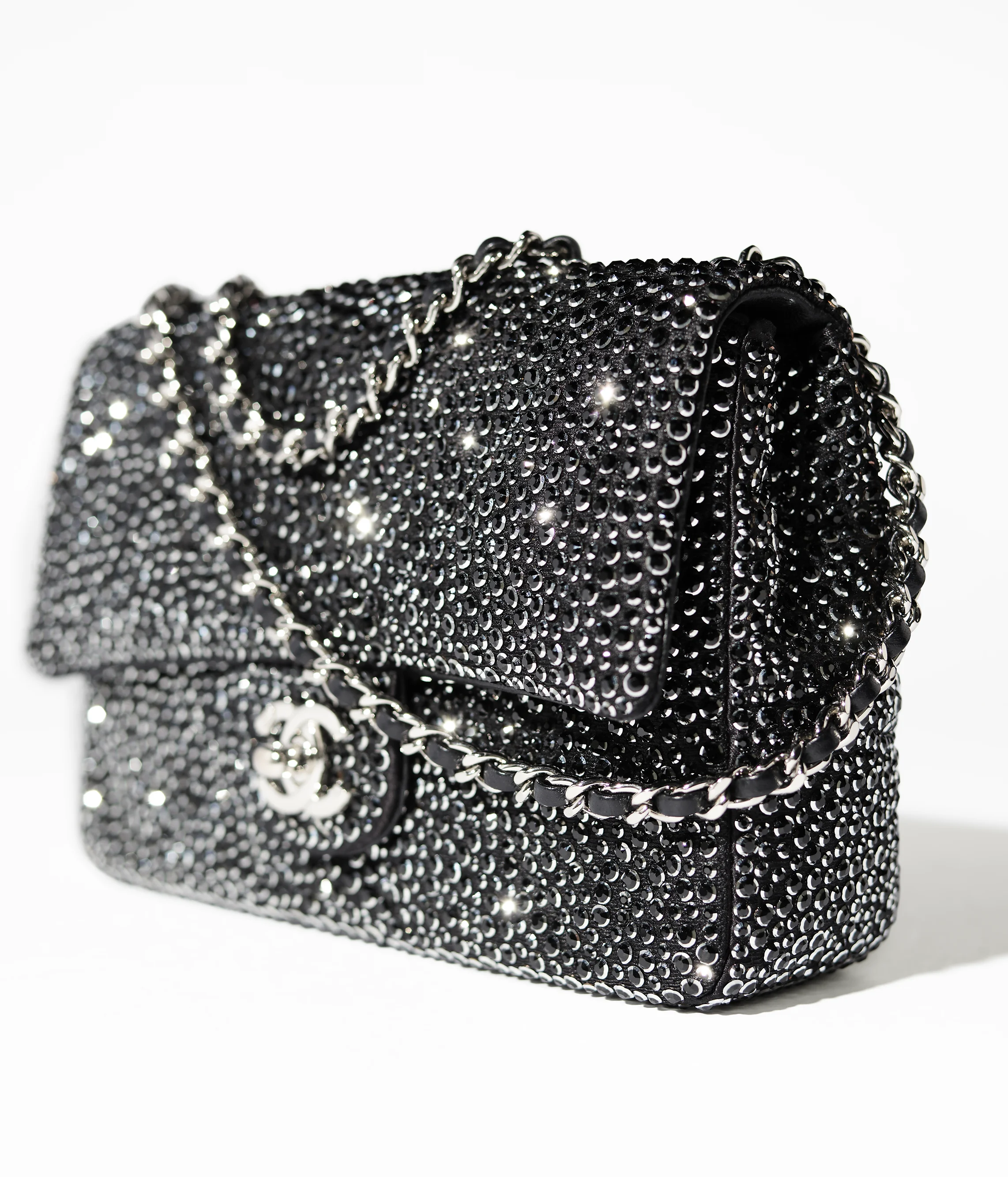 CHANEL Evening Bag Glass Pearls & Ruthenium-Finish Metal Dark Gray AS4297-B20007-NAFXL