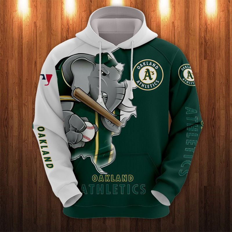OAKLAND ATHLETICS HOODIES 3D MASCOT DESIGN