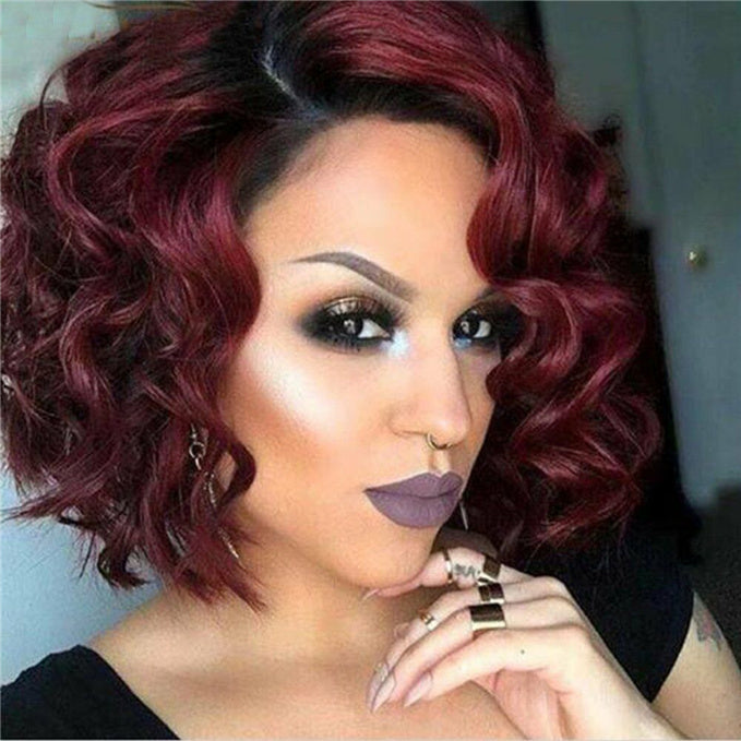 LunaWigs Gorgeous Bob Wave Curly Wigs for Women