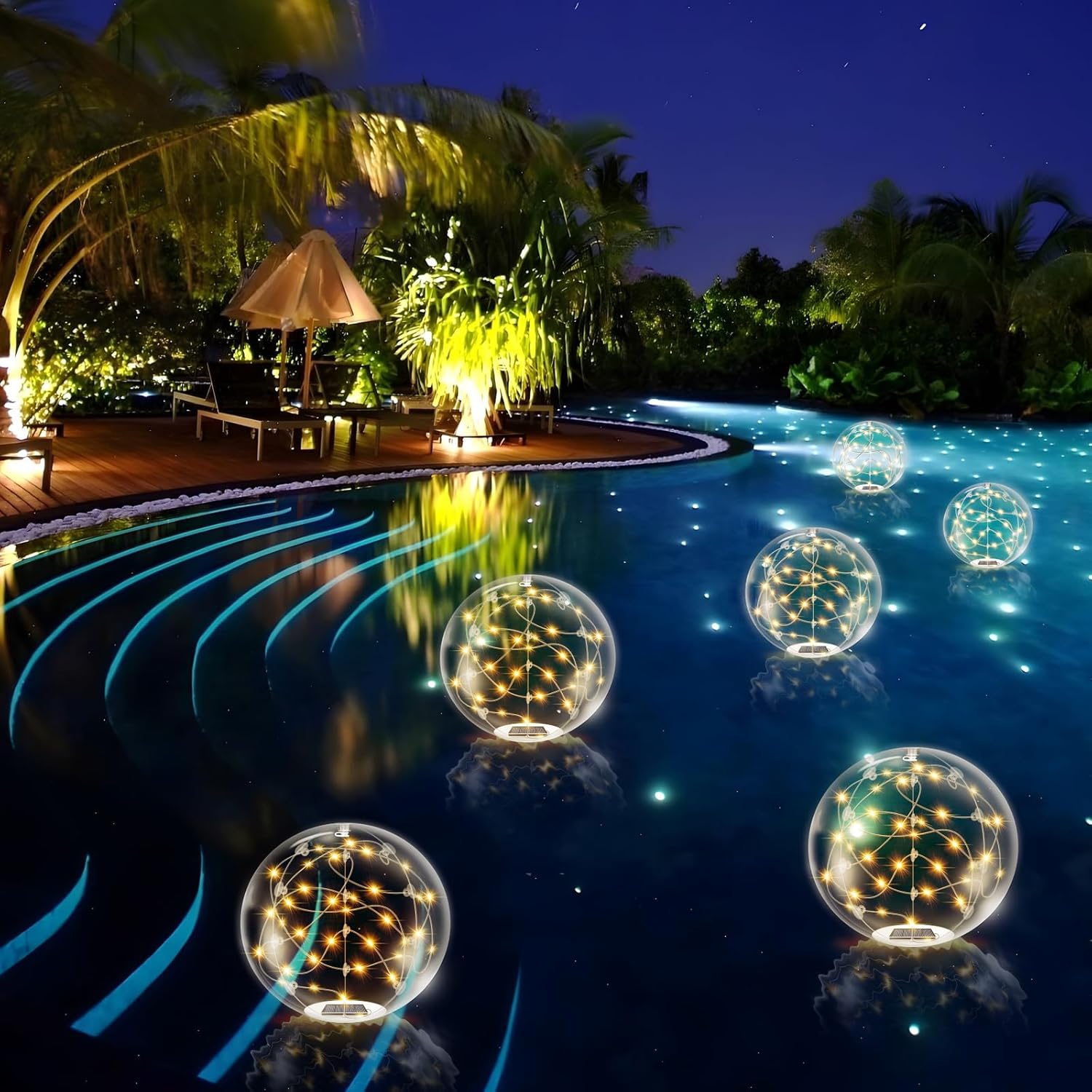 🔥On Sale🔥Updated Floating Pool Lights Solar Powered