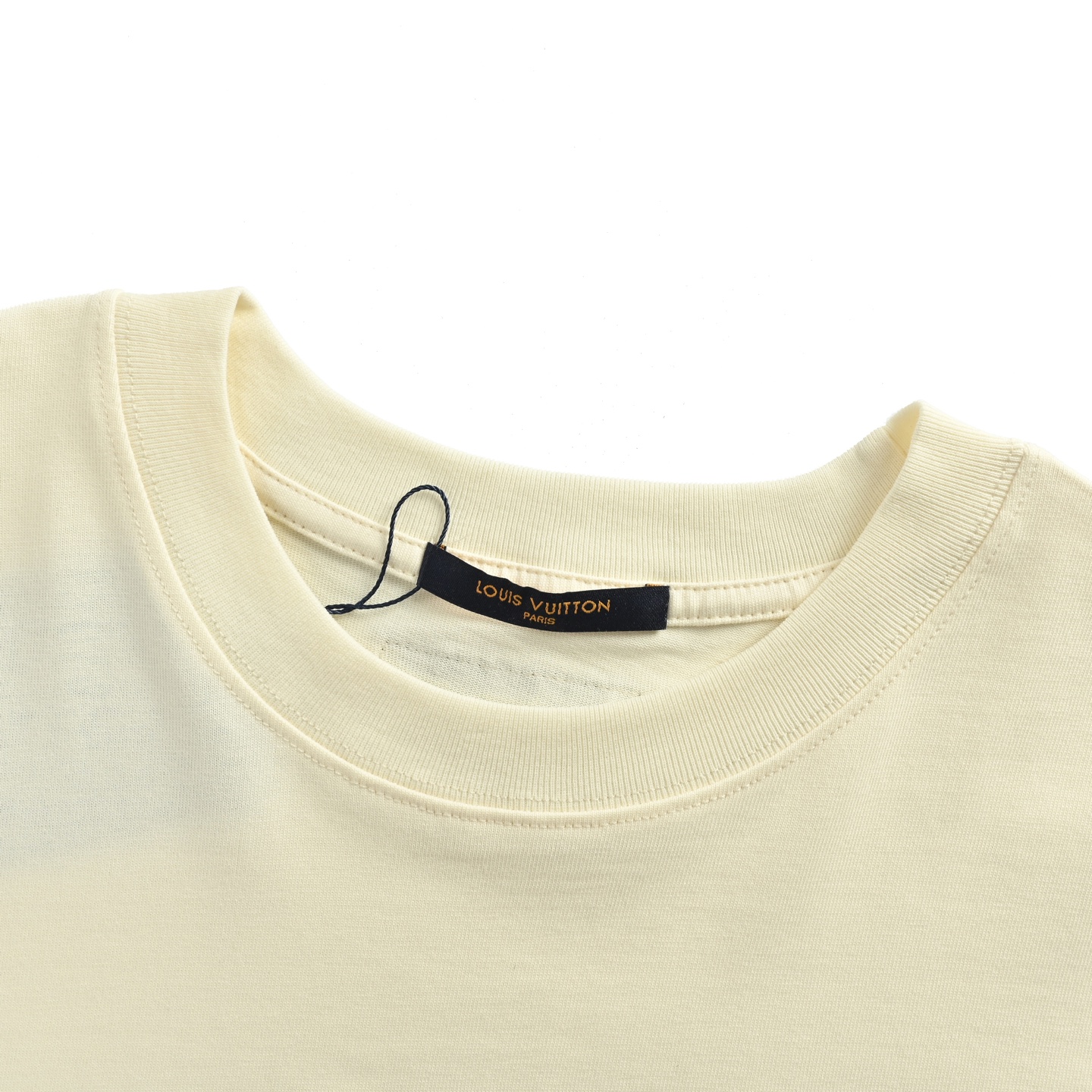 Louis Vuitton 25ss woven embroidered lettering logo short sleeve