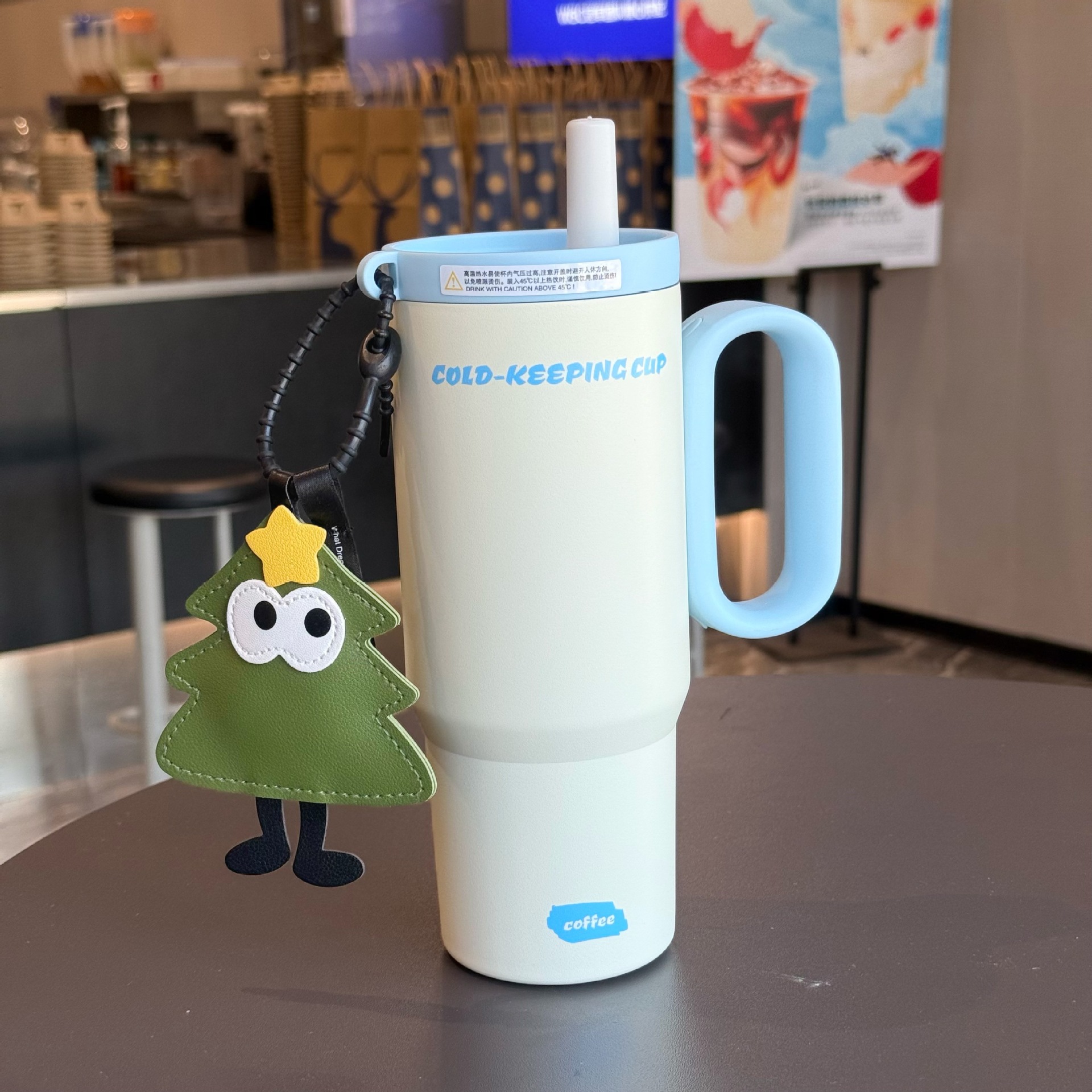 New large-capacity 316 stainless steel insulated cup, ice-cooling cup, new style for women, car-mounted stainless steel straw cup