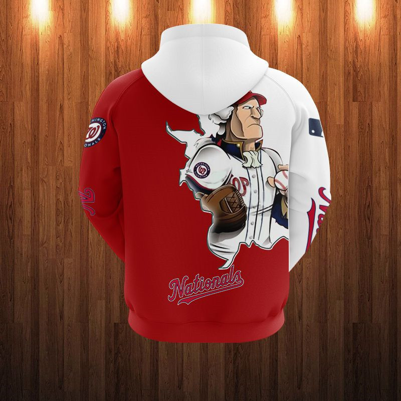WASHINGTON NATIONALS HOODIES 3D MASCOT DESIGN