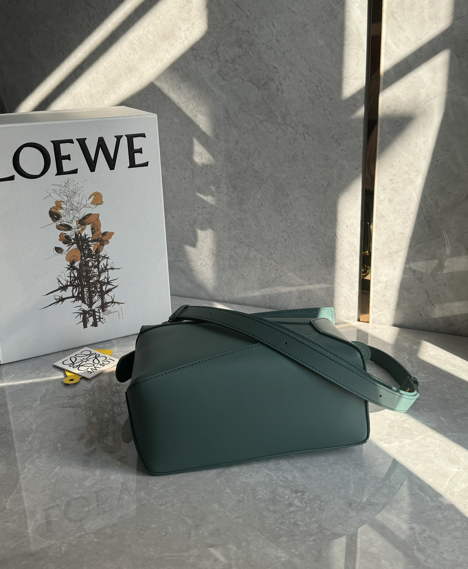 Loewe suede colorblocked zzle bag 0681