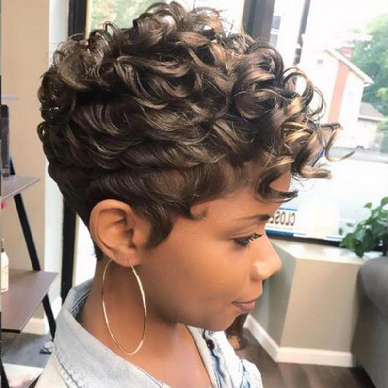 Luna 024 Gorgeous Short Afro Curly Layered African American Wig