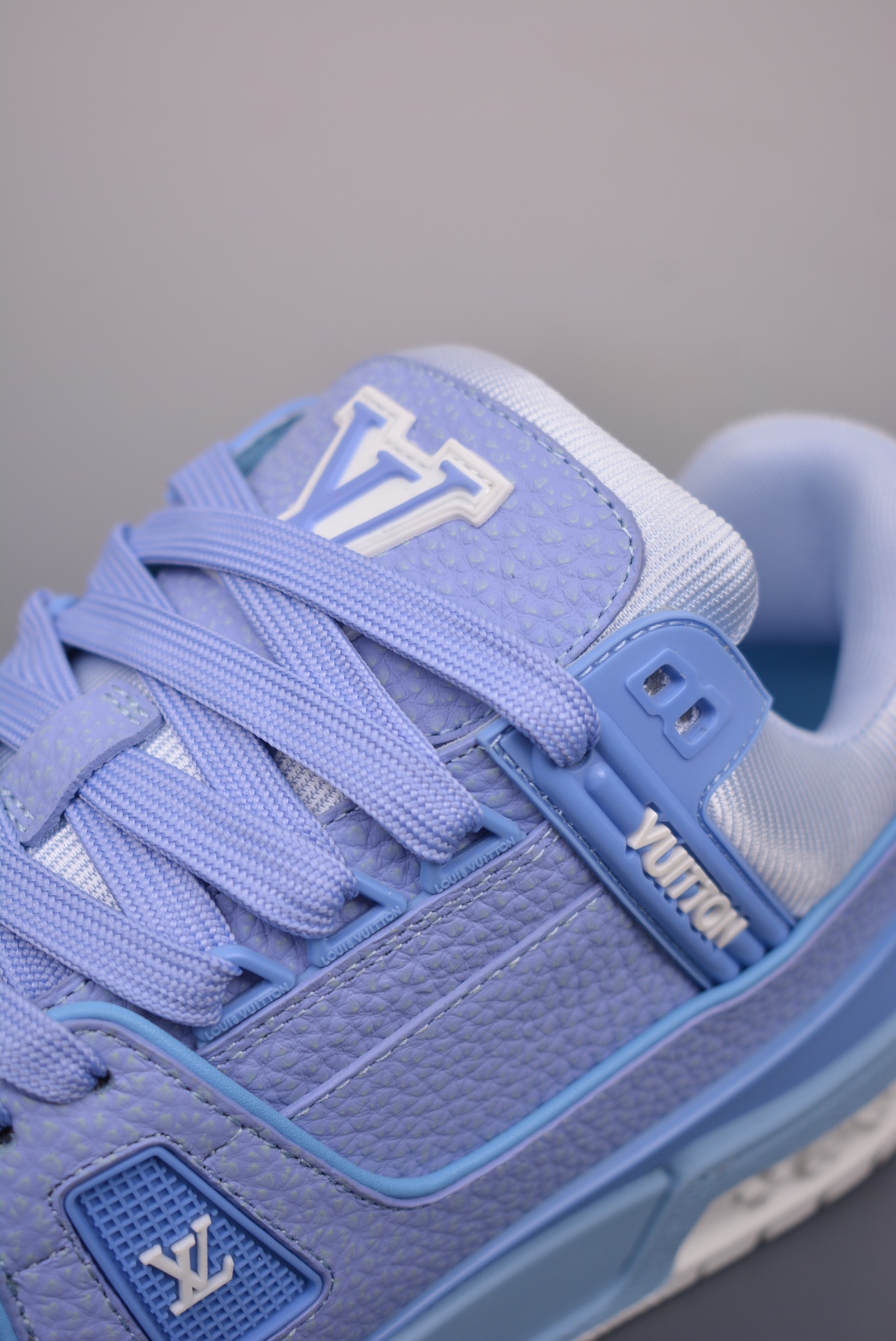 Louis Vuitton Trainer Sneaker Lowv blue and purple lychee pattern 1ACQ6W