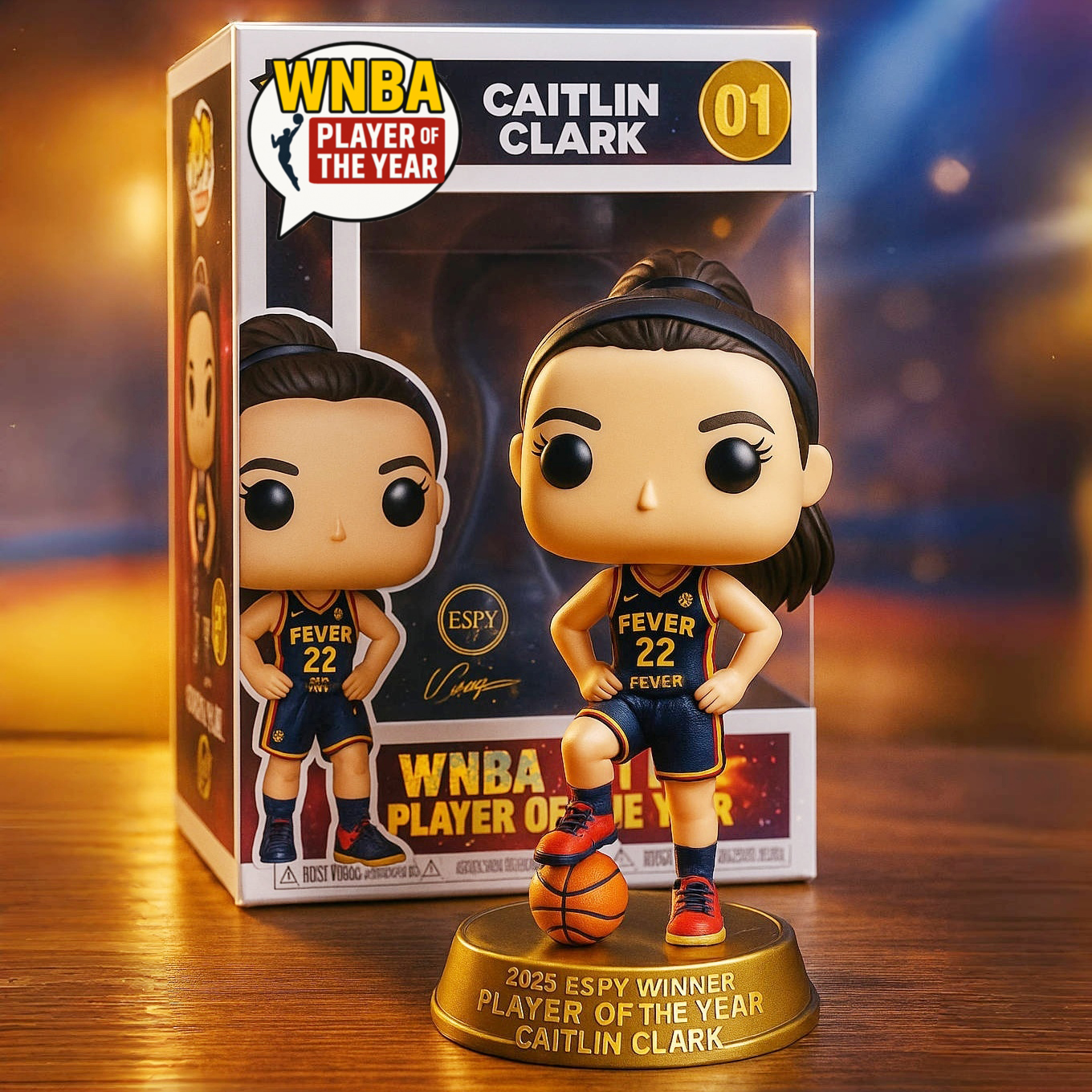 Caitlin Clark 2025 WNBA Player of the Year Pop Figure