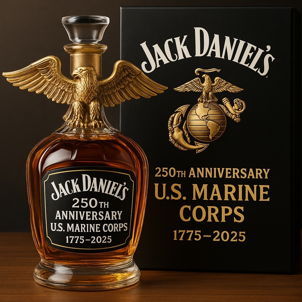 Marine Corps Whiskey Bottle
