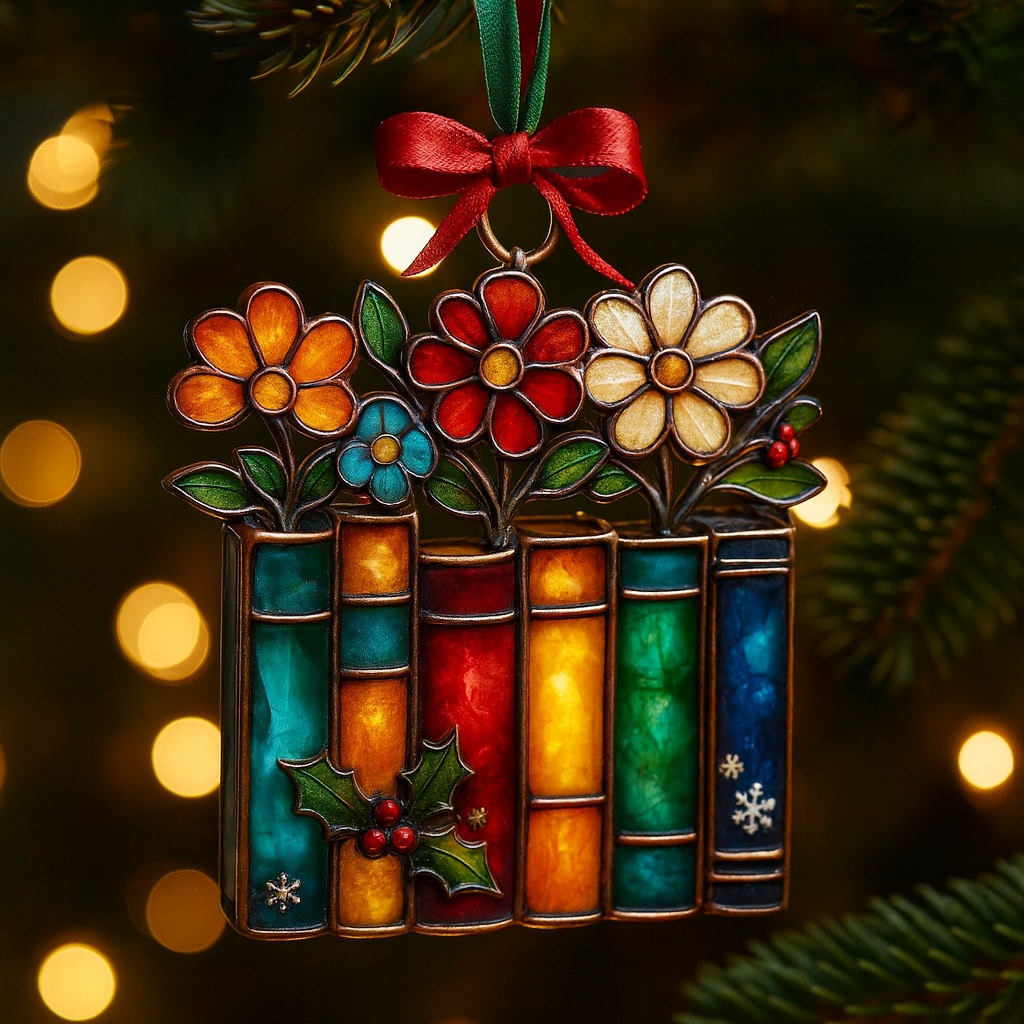Book Lover’s Christmas Ornament