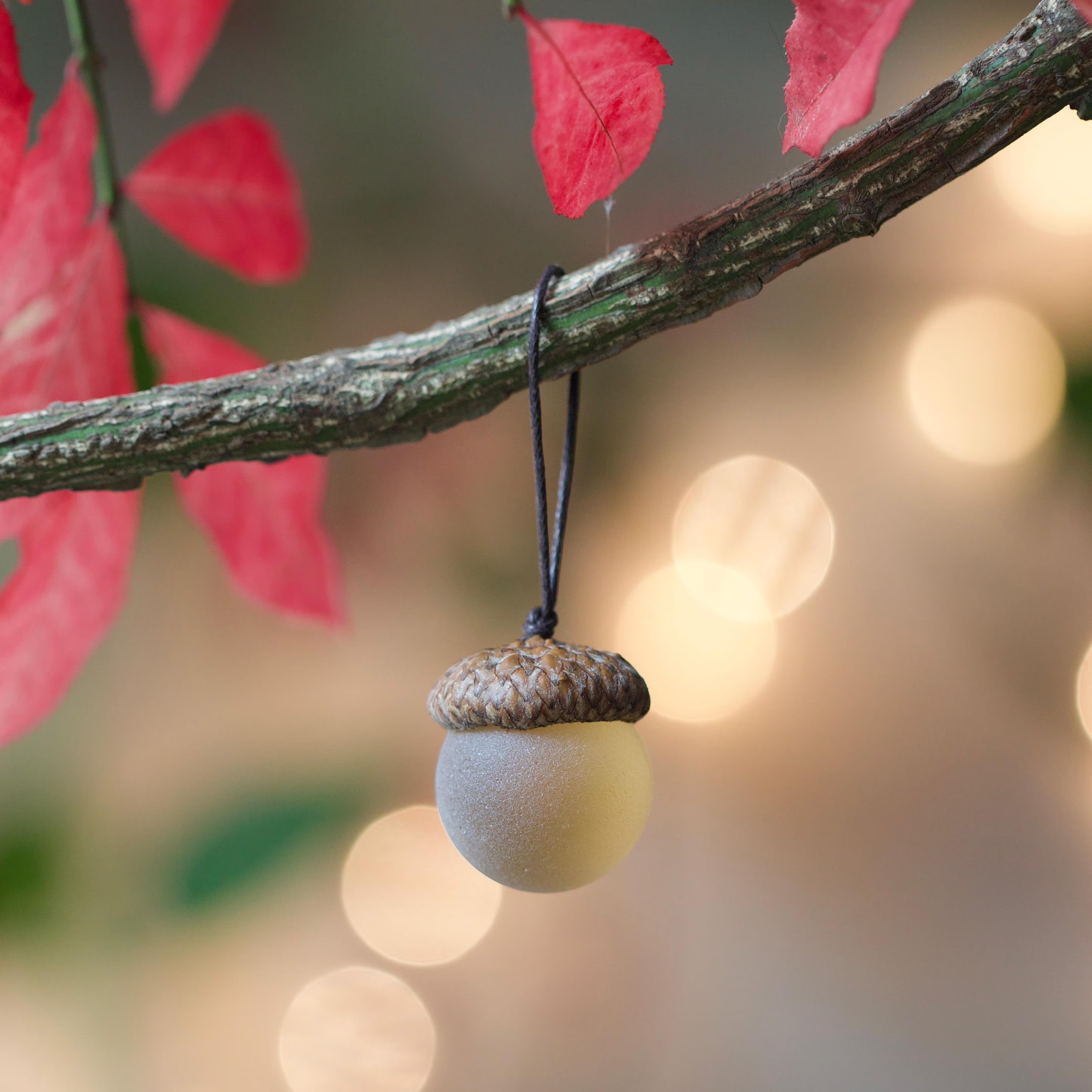 Handmade Sea Glass Acorns: NATURAL Cap Decorative Ornaments