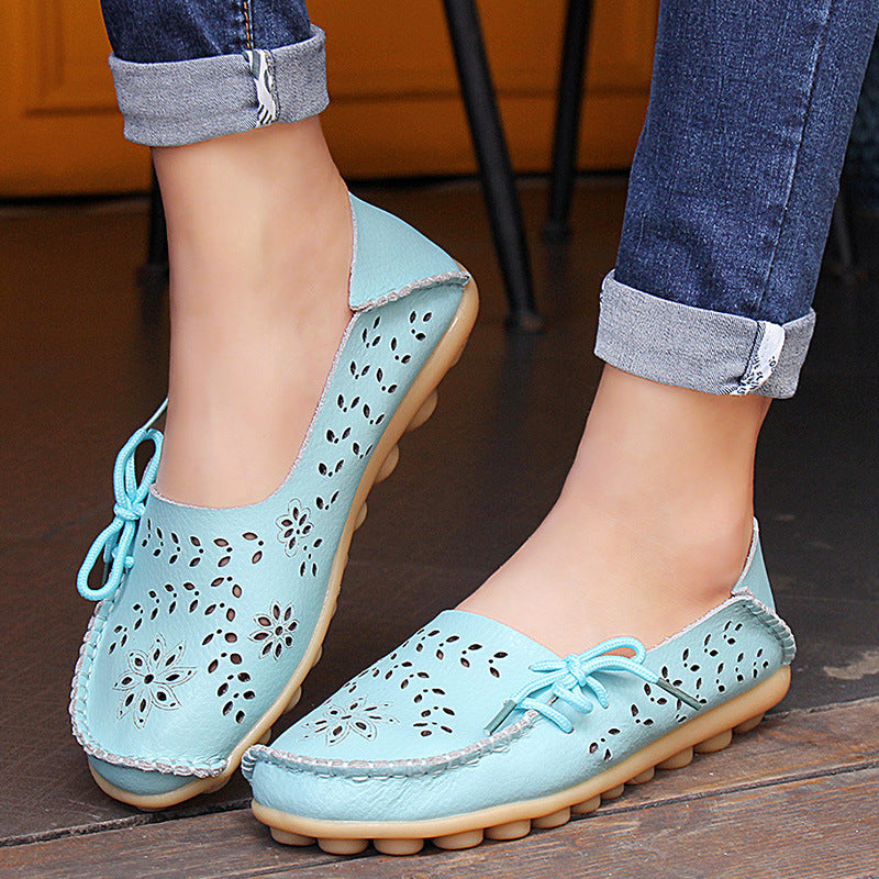 New Hollow Leather Casual Shoes