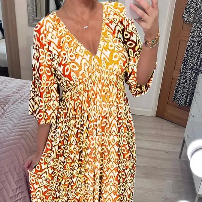 🔥BUY 2 FREE SHIPPING🔥V-neck floral dress