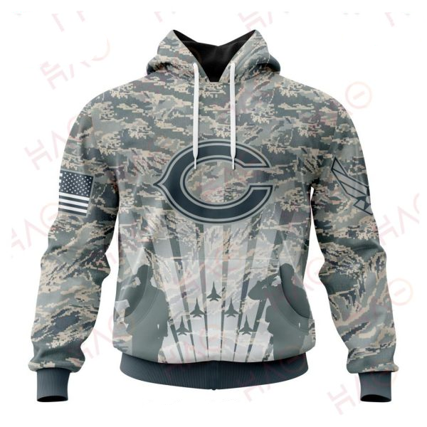 CHICAGO BEARS 3D HOODIE US AIR FORCE