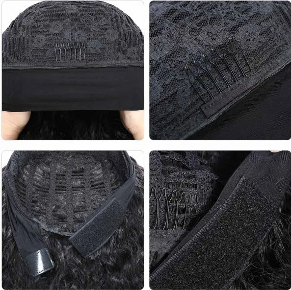 Natural Curly Handmade Hair Headband Wig | Free Random Style Headband