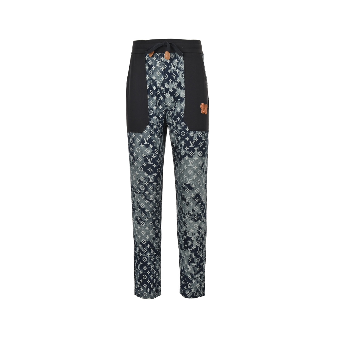Louis Vuitton Printed Denim Patchwork Large Pocket Trousers