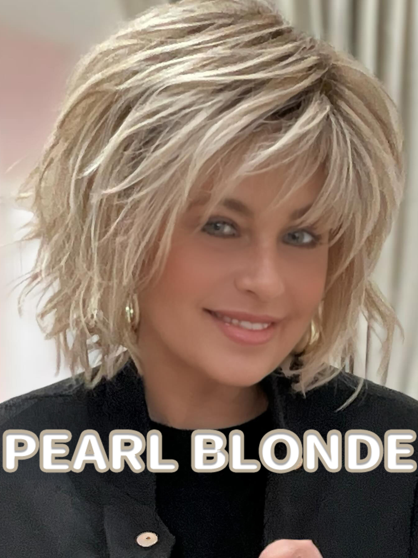 Shaggy Layered Bob Wig With Wispy Bangs