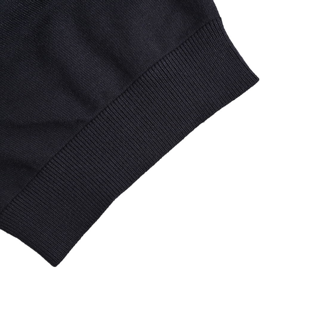Gucci 24ss collar lettering jacquard knit short sleeves