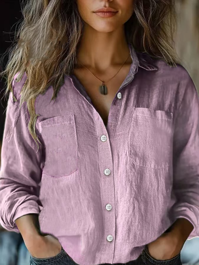 Women's Casual Solid Multicolor Shirts