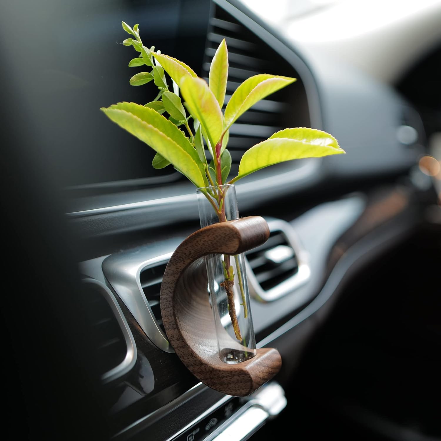 🔥On Sale🔥Solid Wooden Car Air Vent Flower Vase Clip