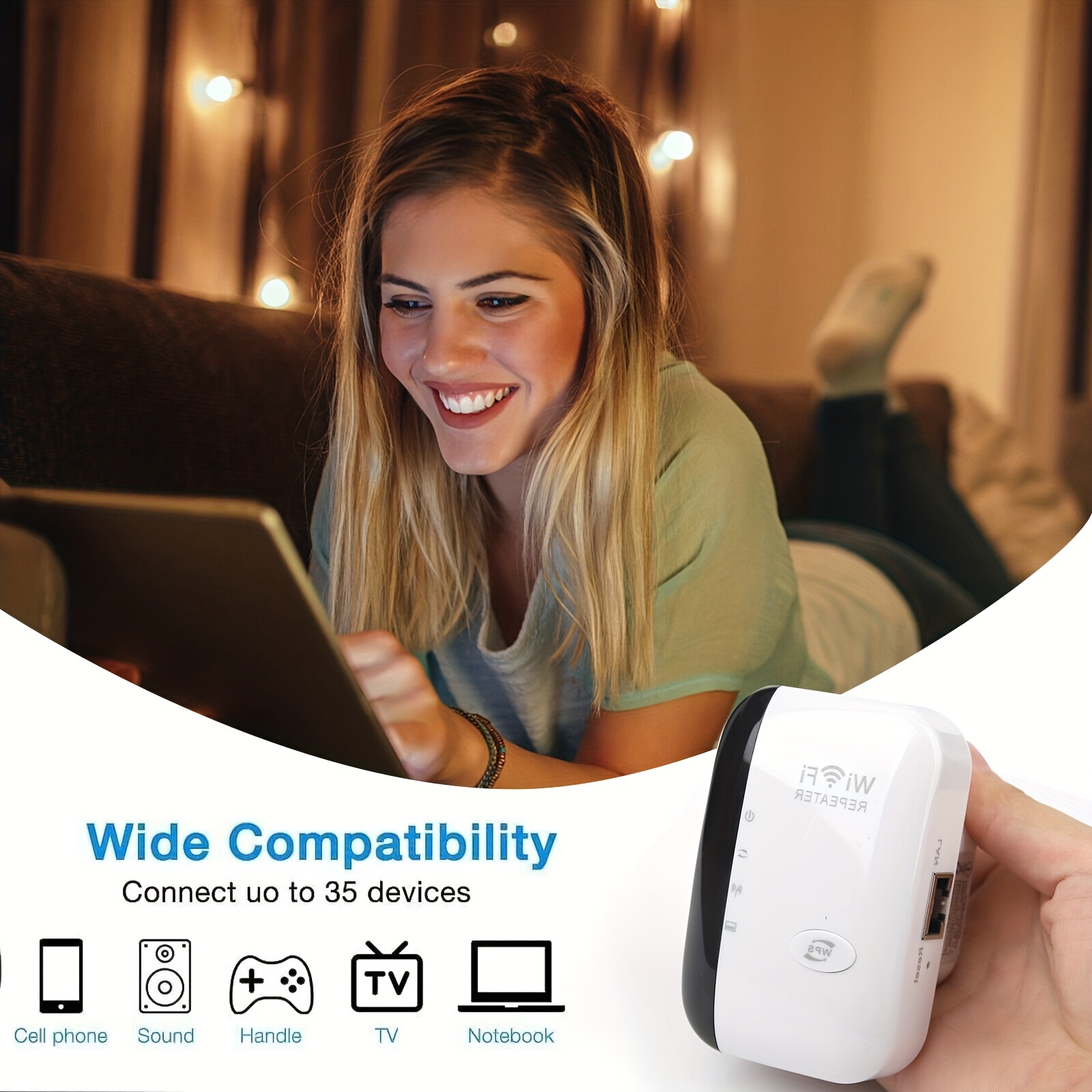 WiFi Signal Boosted To 300Mbps - Long Range Wireless Repeater Access Point