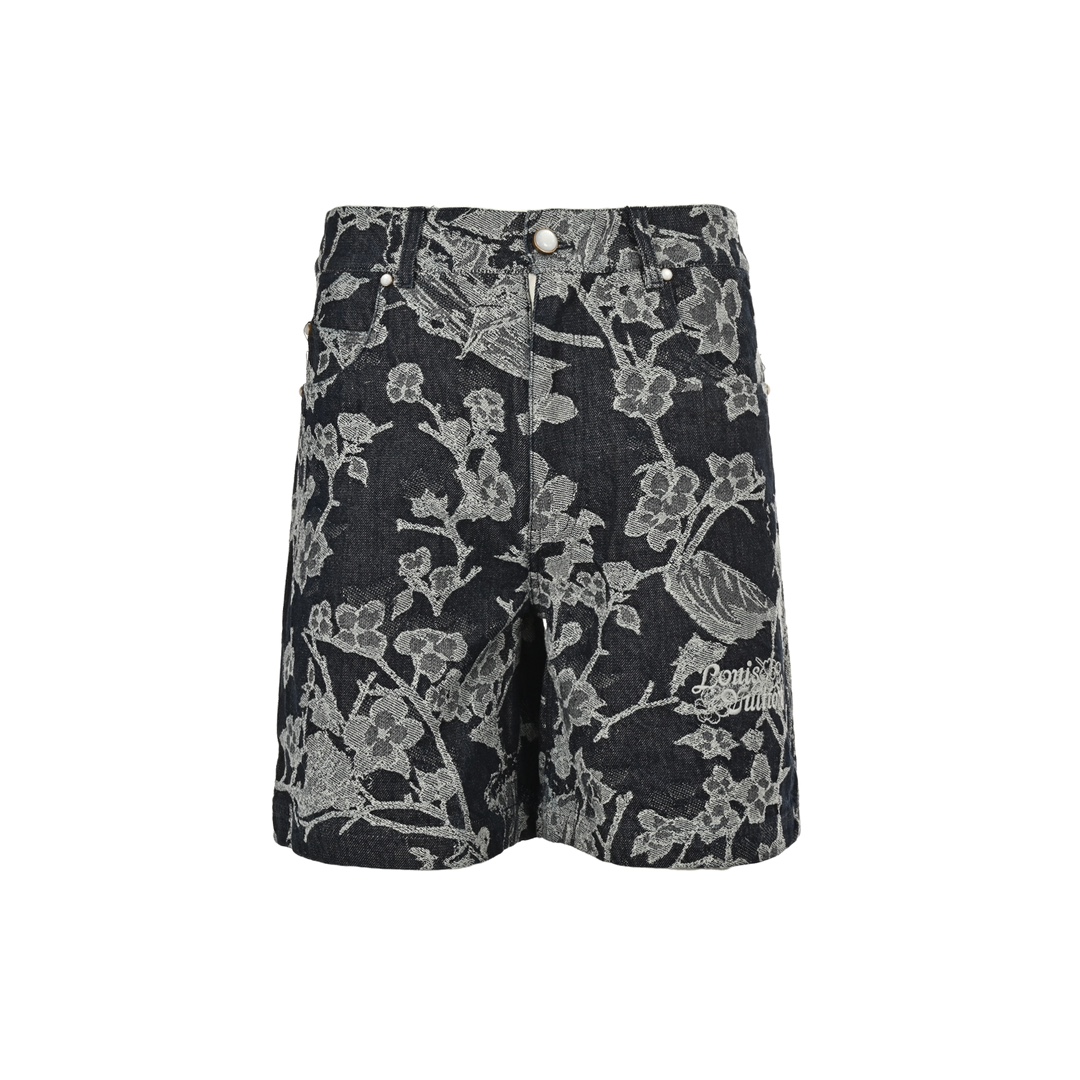 Louis Vuitton 24ss WAVES jacquard denim shorts