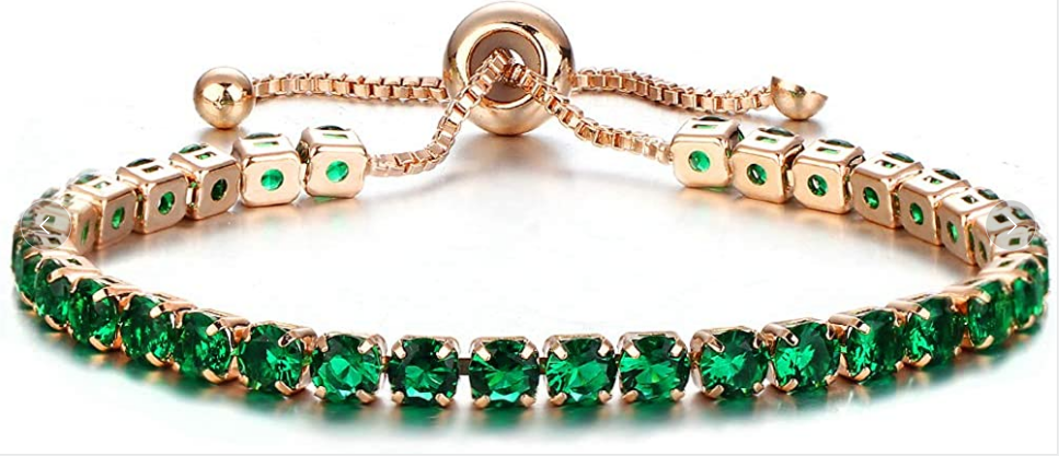 (Last Day Flash Sale-50% OFF) Adjustable Rose Gold Emerald Green Bracelet-Buy 1 Get 1 Free NOW!