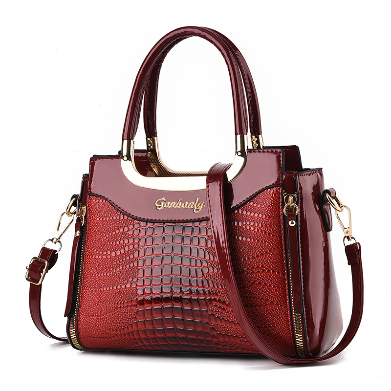 👜👜Women's crocodile print crossbody handbag