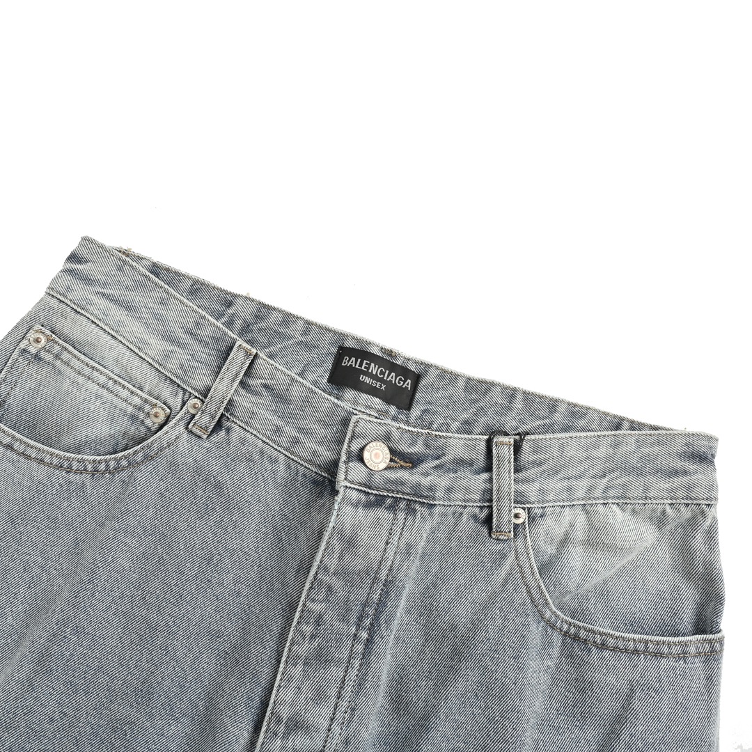 Balenciaga Ice Blue Wide Leg Jeans