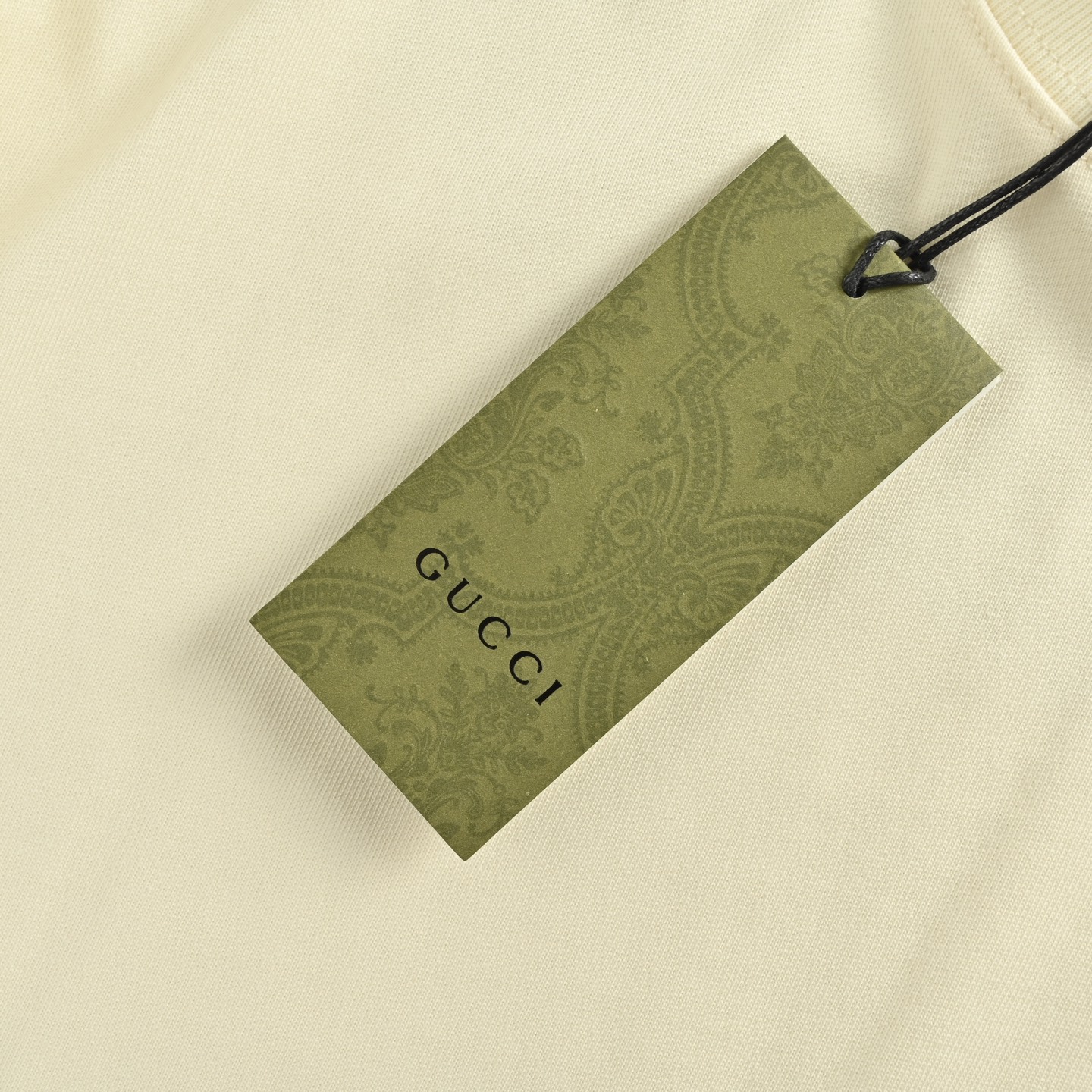 Gucci 25ss neckline lettering logo embroidered short sleeves