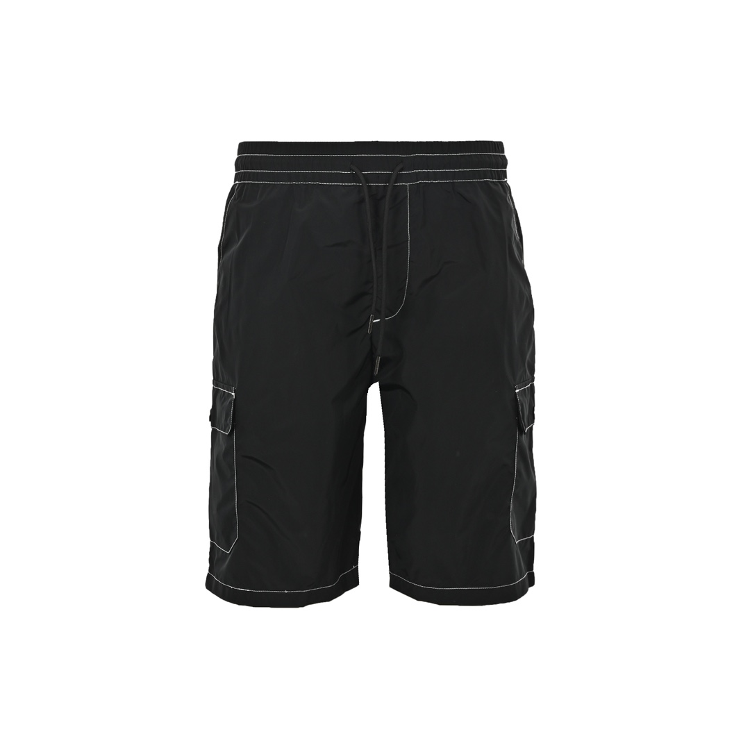 Prada 23ss nylon shorts with exposed triangle logo