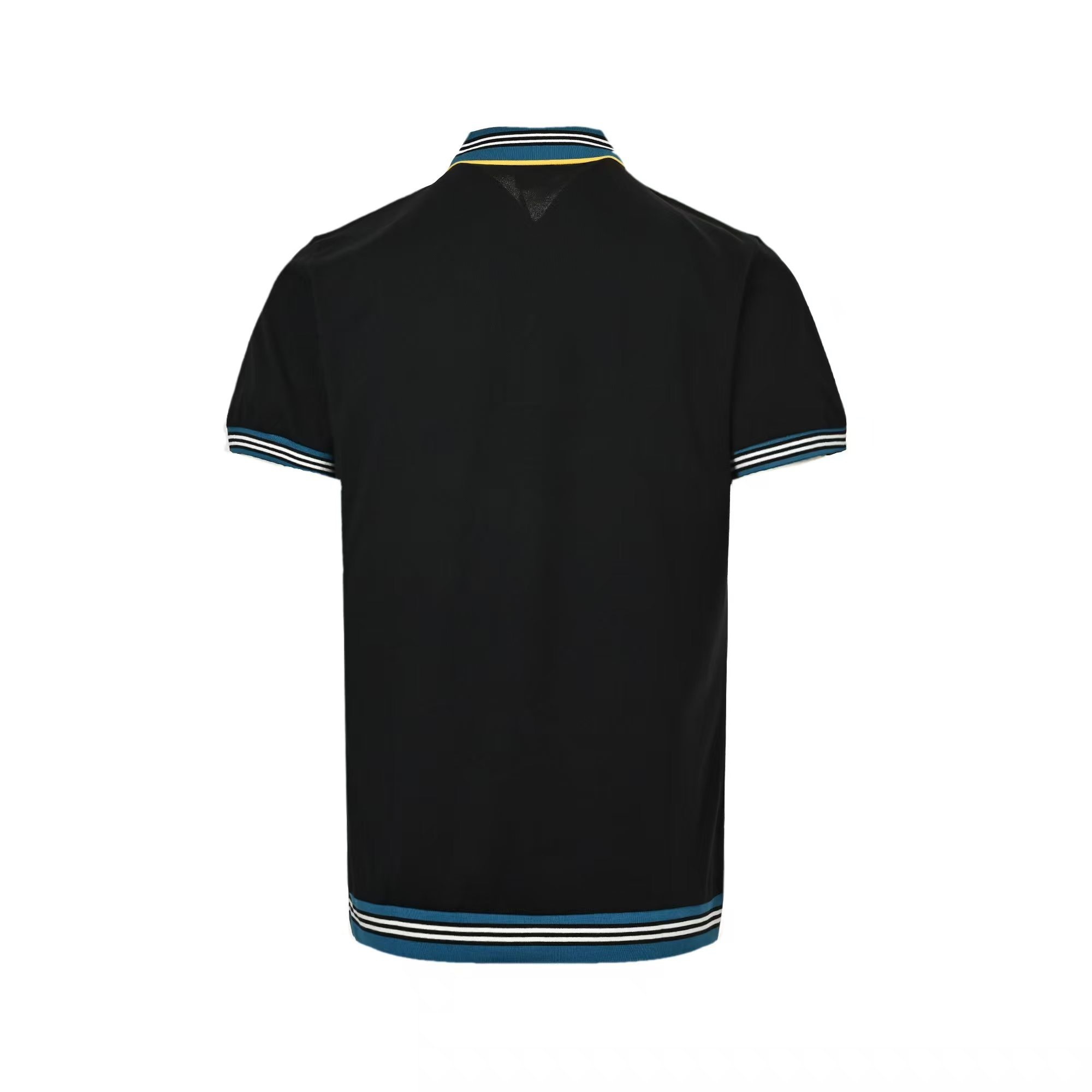 Burberry 25ss color striped ribbed Polo short sleeve